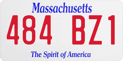 MA license plate 484BZ1