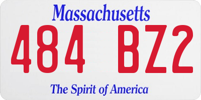 MA license plate 484BZ2