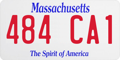 MA license plate 484CA1