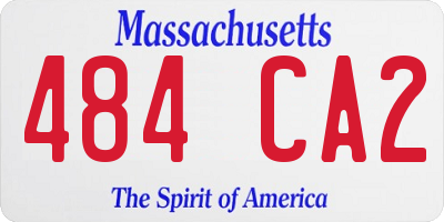 MA license plate 484CA2