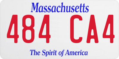 MA license plate 484CA4