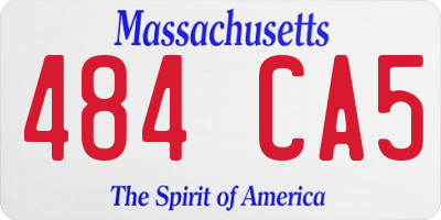 MA license plate 484CA5