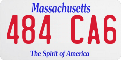 MA license plate 484CA6