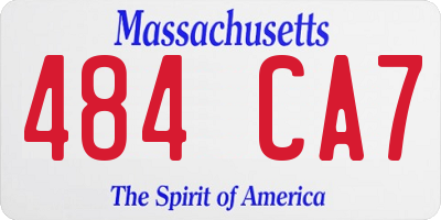 MA license plate 484CA7