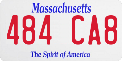 MA license plate 484CA8