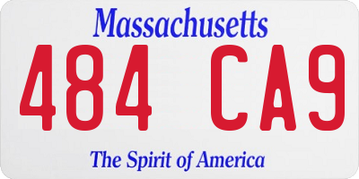 MA license plate 484CA9