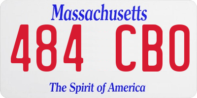 MA license plate 484CB0