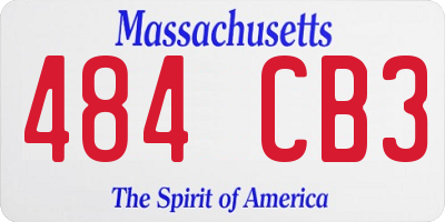 MA license plate 484CB3