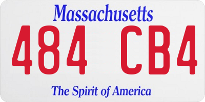 MA license plate 484CB4