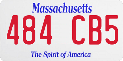 MA license plate 484CB5