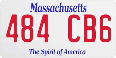 MA license plate 484CB6