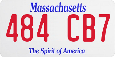 MA license plate 484CB7