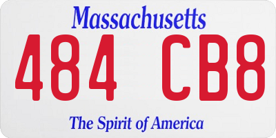 MA license plate 484CB8