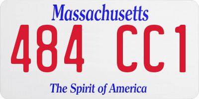 MA license plate 484CC1