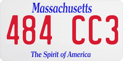 MA license plate 484CC3