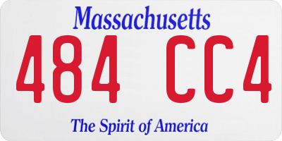 MA license plate 484CC4