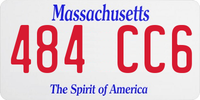 MA license plate 484CC6
