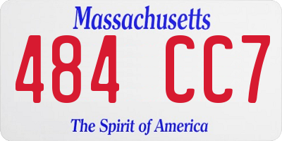 MA license plate 484CC7