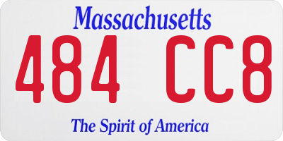 MA license plate 484CC8
