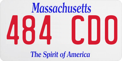 MA license plate 484CD0