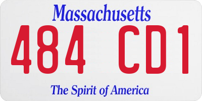 MA license plate 484CD1