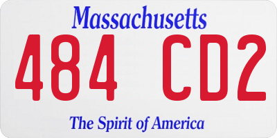 MA license plate 484CD2