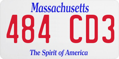 MA license plate 484CD3
