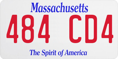 MA license plate 484CD4