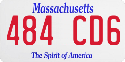 MA license plate 484CD6