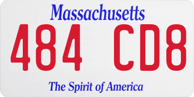 MA license plate 484CD8