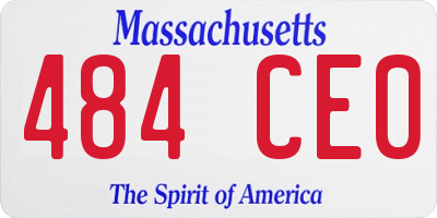 MA license plate 484CE0