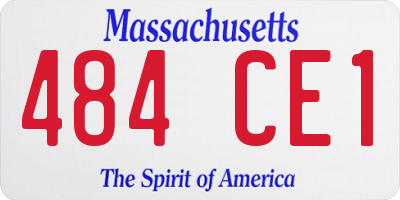 MA license plate 484CE1