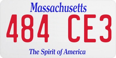 MA license plate 484CE3