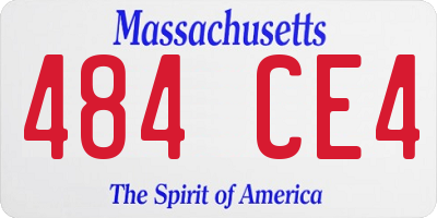 MA license plate 484CE4