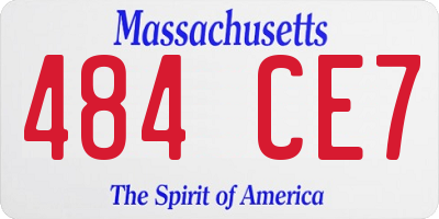 MA license plate 484CE7