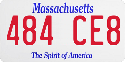 MA license plate 484CE8
