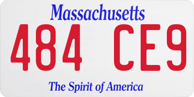 MA license plate 484CE9