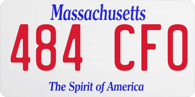 MA license plate 484CF0