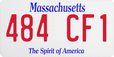 MA license plate 484CF1