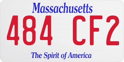 MA license plate 484CF2