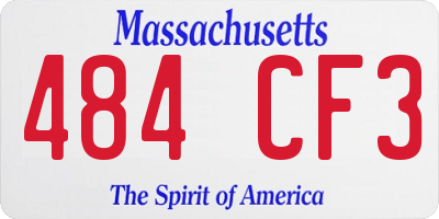 MA license plate 484CF3