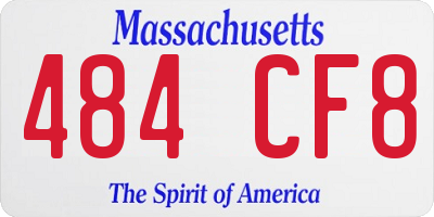 MA license plate 484CF8