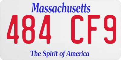 MA license plate 484CF9
