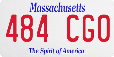 MA license plate 484CG0