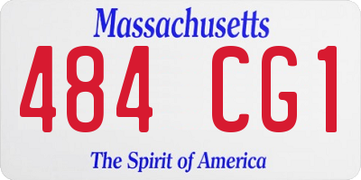 MA license plate 484CG1