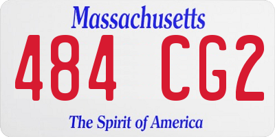 MA license plate 484CG2