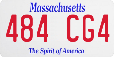 MA license plate 484CG4