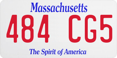MA license plate 484CG5