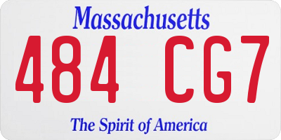 MA license plate 484CG7