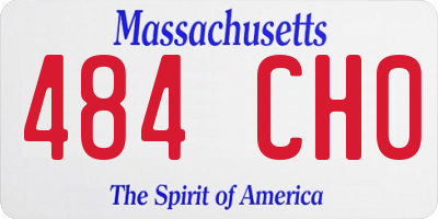 MA license plate 484CH0